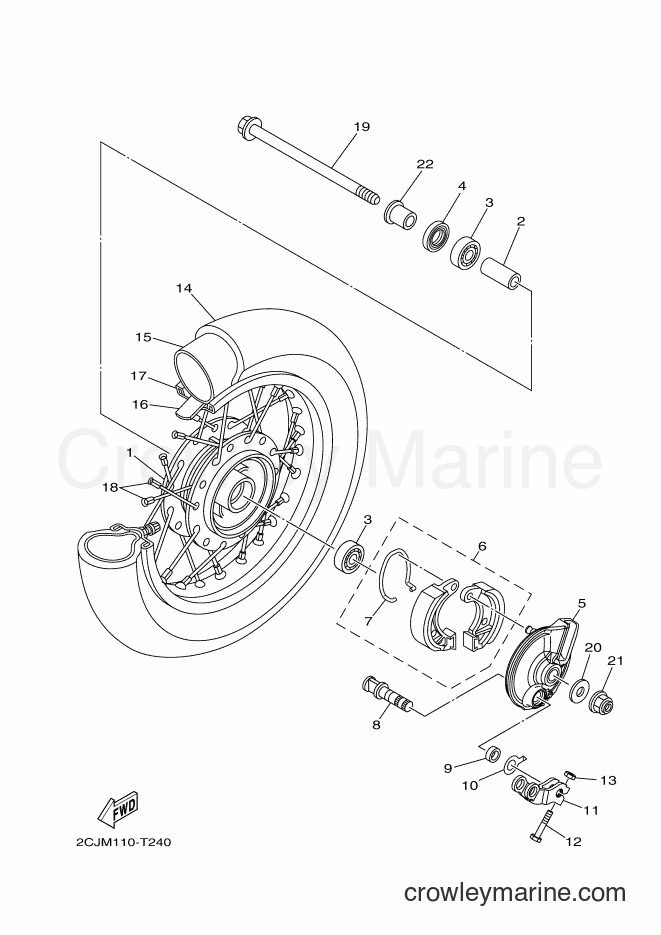 2018 Dirt Bike TT-R50E - TT-R50E (2CJN) [010] - FRONT WHEEL