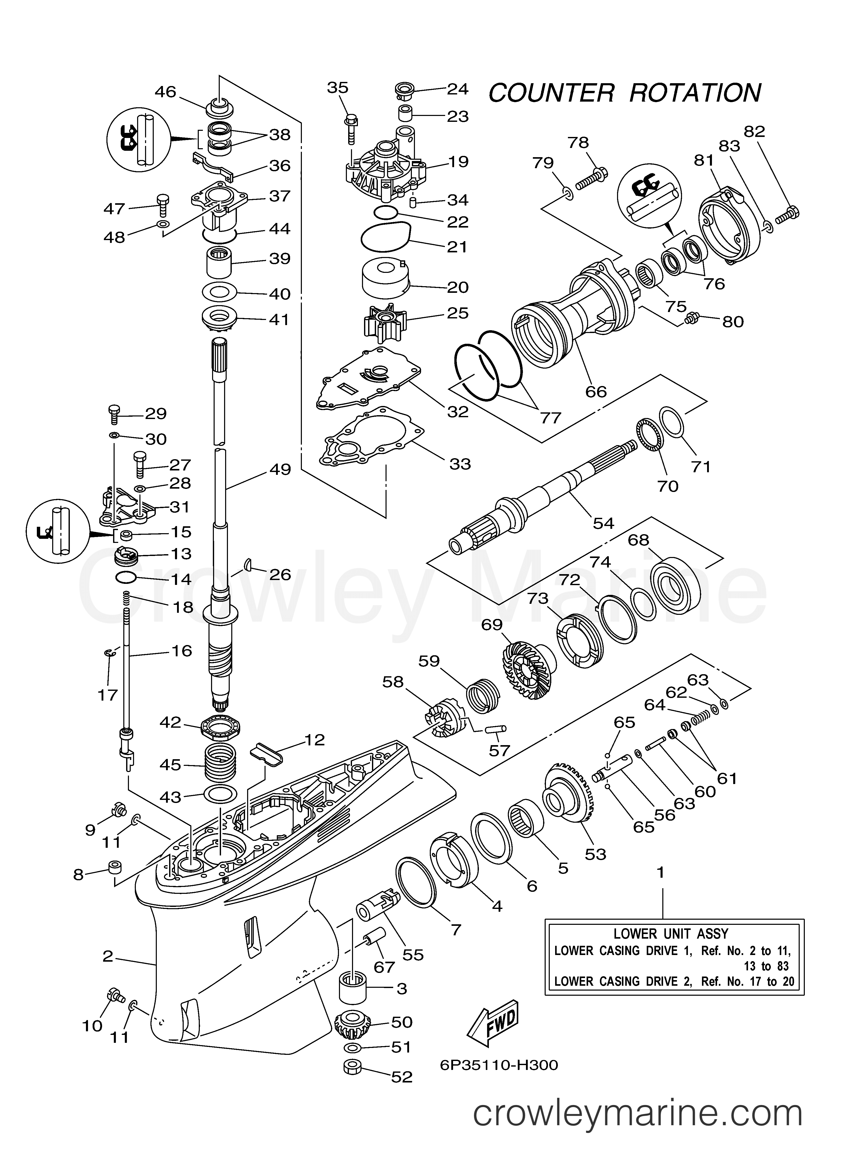 Yamaha Motors LF250BTUR - LOWER CASING DRIVE 3