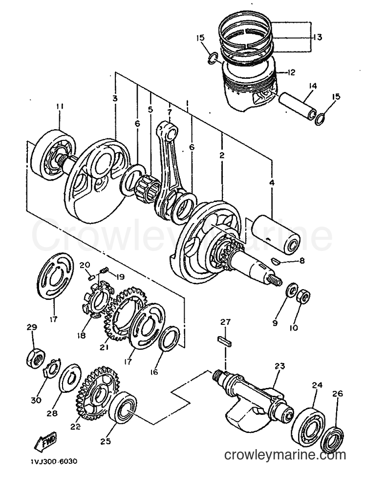 1986 Dirt Bike XT600Z - XT600Z (1VK) [999] - CRANKSHAFT & PISTON