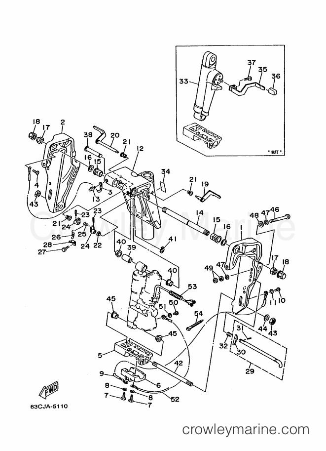 Yamaha Motors 40V (63D) [05F] - BRACKET 1