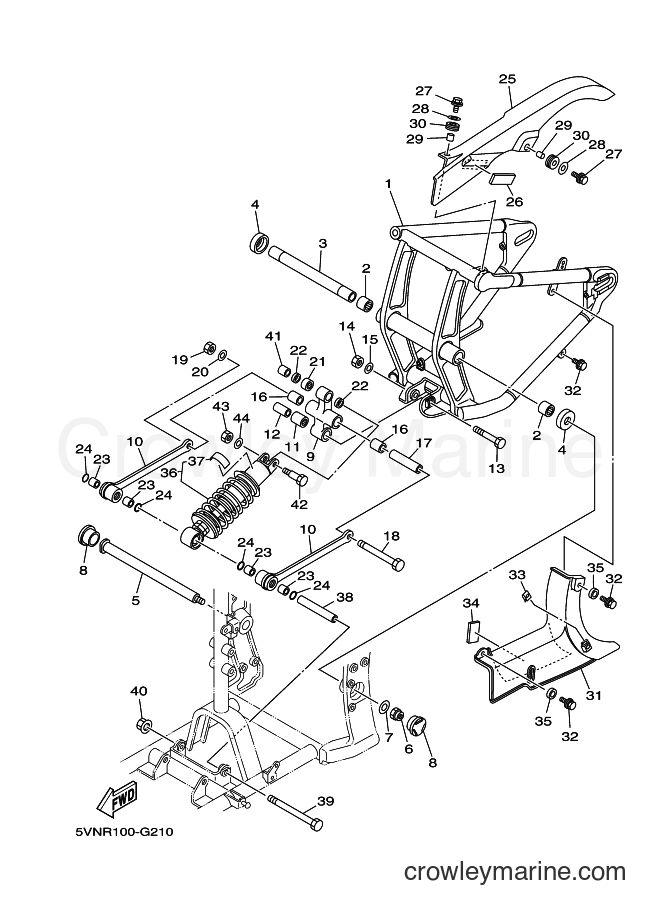Yamaha Motors XV1700A (35S3) [010] - REAR ARM & SUSPENSION
