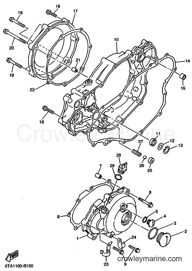 2003 Dirt Bike YZ450F - YZ450F (5TA2) [080] - CRANKCASE COVER 1