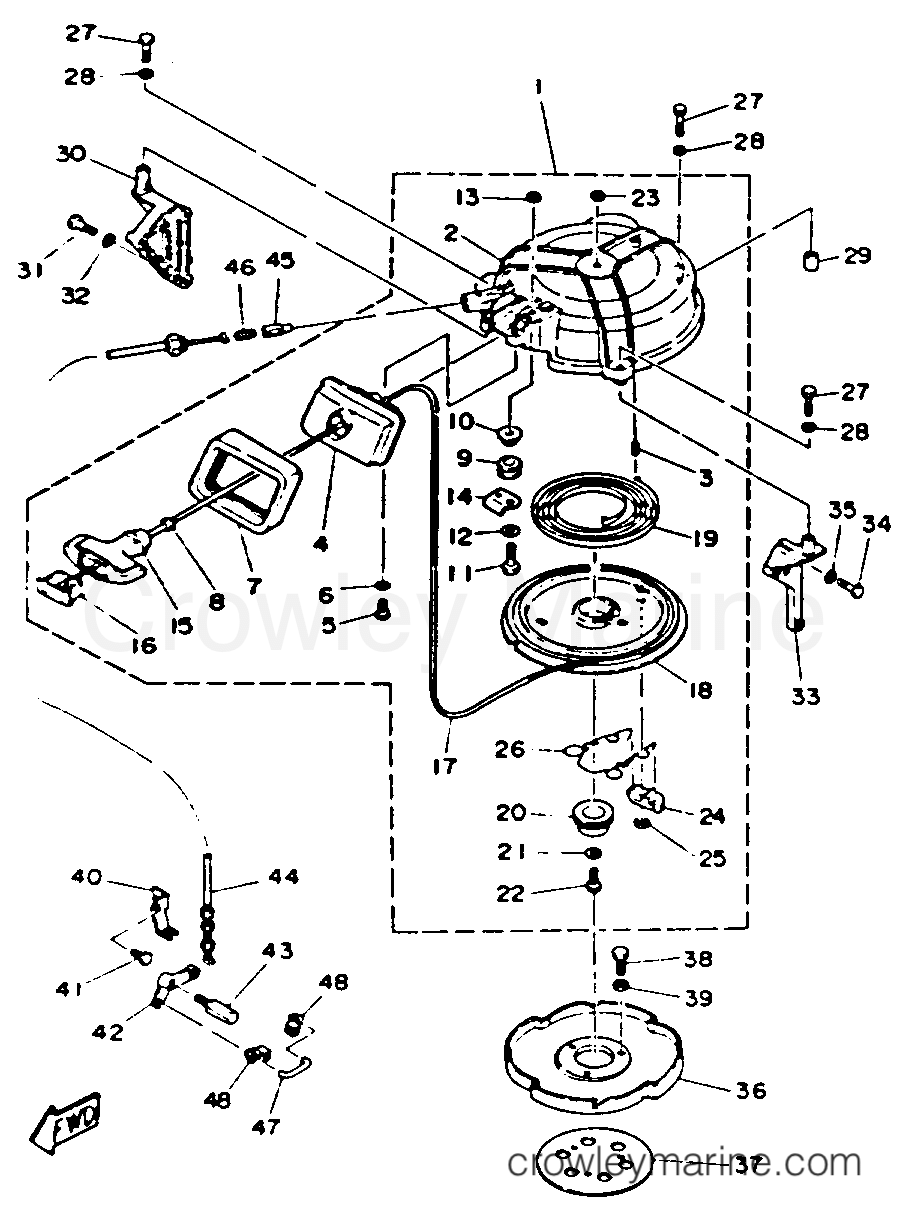 Yamaha Motors 40ELRR - MANUAL STARTER