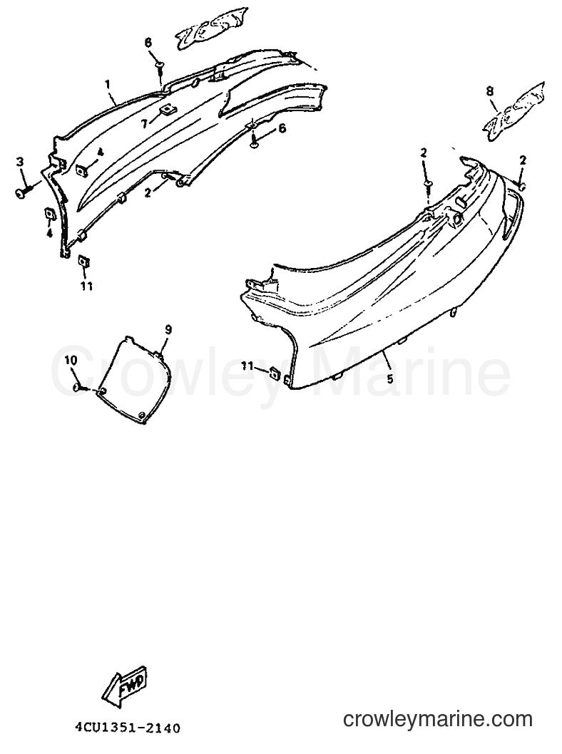 1992 Scooter YE50 - YE50 (4EE1) [999] - SIDE COVER & OIL TANK
