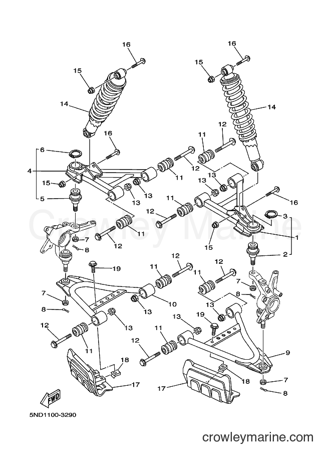 2003 ATV YFM400FWAN - YFM400FWAN (5TE2) [010] - FRONT SUSPENSION & WHEEL