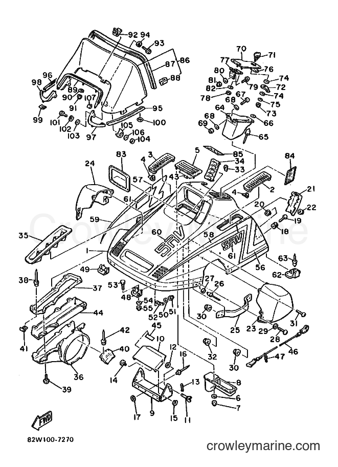 1988 Snowmobile SR540 - SR540 (84L0) [010] - SHROUD & WINDSHIELD