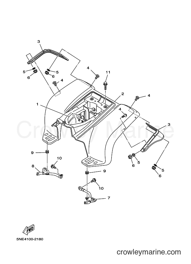 2002 ATV YF80M - YF80M (5NE4) [030] - REAR FENDER