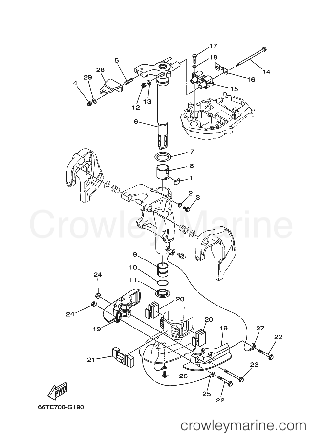 Yamaha Motors 40XMHS (66TL) [050] - BRACKET 3
