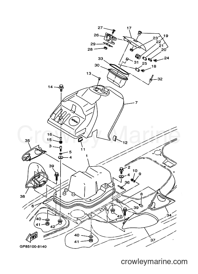 Yamaha Motors 1200GP (GP87) [999] - ENGINE HATCH 1
