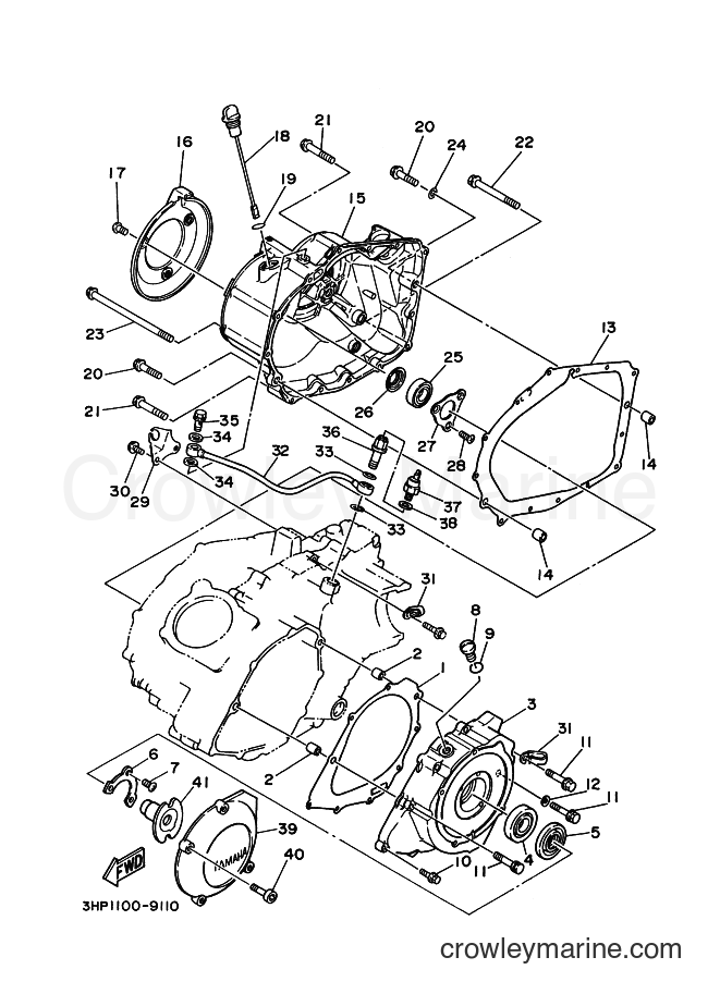 1991 ATV YFM350ER - YFM350ER (3HP5) [010] - CRANKCASE COVER 1