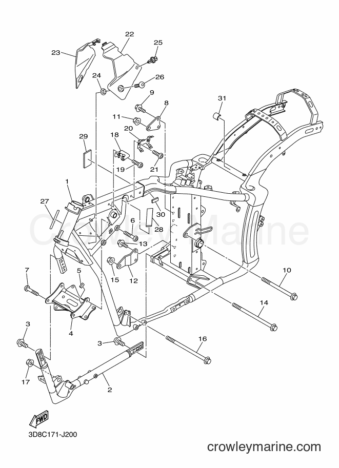 Yamaha Motors XVS1300CT-B (2CAM) [020] - FRAME