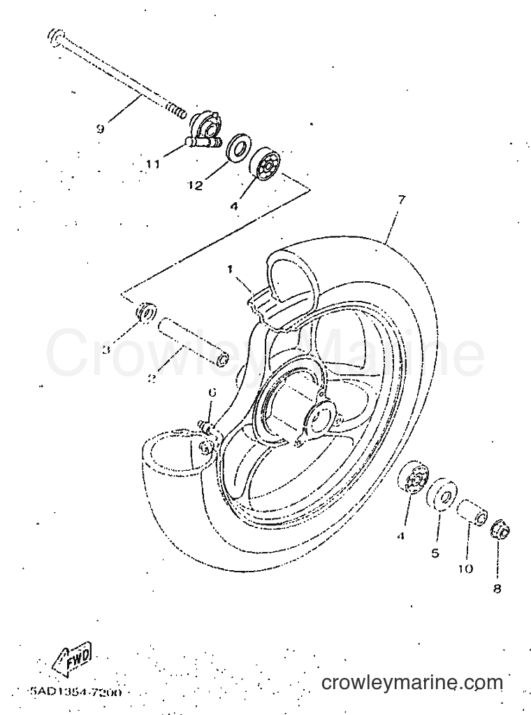 1998 Scooter YN50 - YN50 (5AD5) [010] - FRONT WHEEL