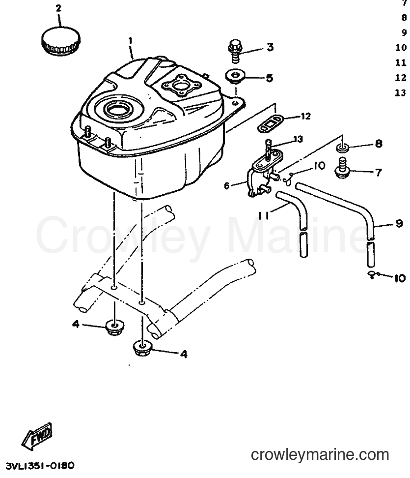 1990 Scooter CW50 - CW50 (3WW1) [999] - FUEL TANK