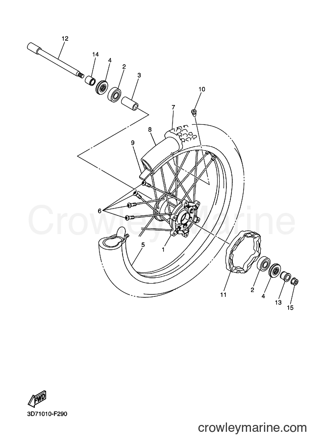 2017 Dirt Bike WR250R - WR250R (3D7H) [010] - FRONT WHEEL