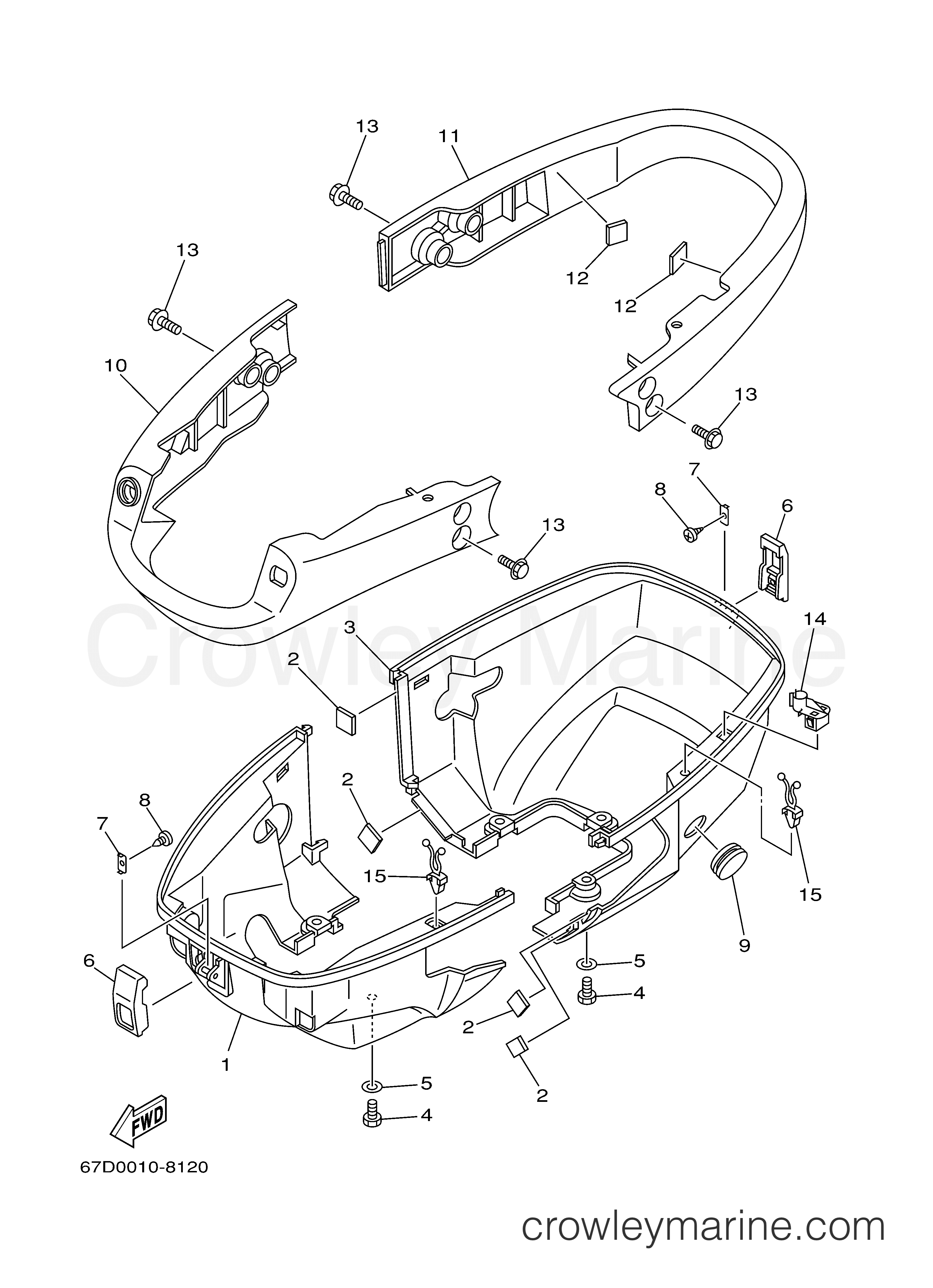 Yamaha Motors F4MLHY - BOTTOM COWLING