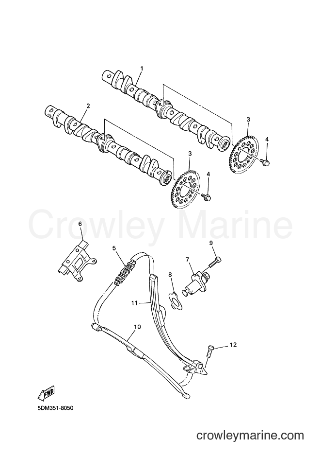 Yamaha Motors FZS600 (5RT4) [110] - CAMSHAFT & CHAIN
