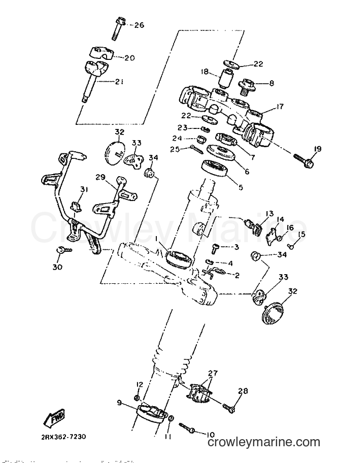 1987 Dirt Bike XT500Z - XT500Z (2RX) [999] - STEERING