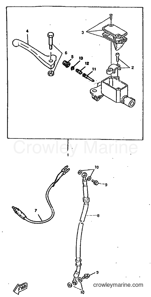 1998 Scooter CW50RSP - CW50RSP (4WL6) [010] - FRONT MASTER CYLINDER