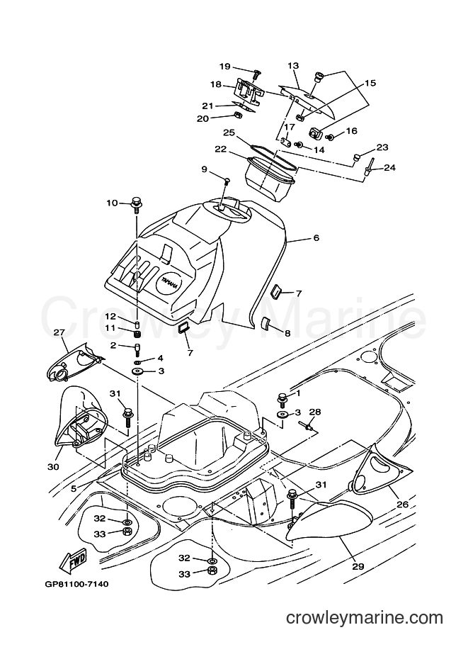 Yamaha Motors GP1200V (GP82) [999] - ENGINE HATCH 1
