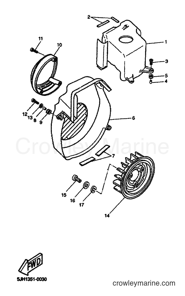 2000 Scooter EW50 - EW50 (5LH1) [030] - AIR SHROUD & FAN