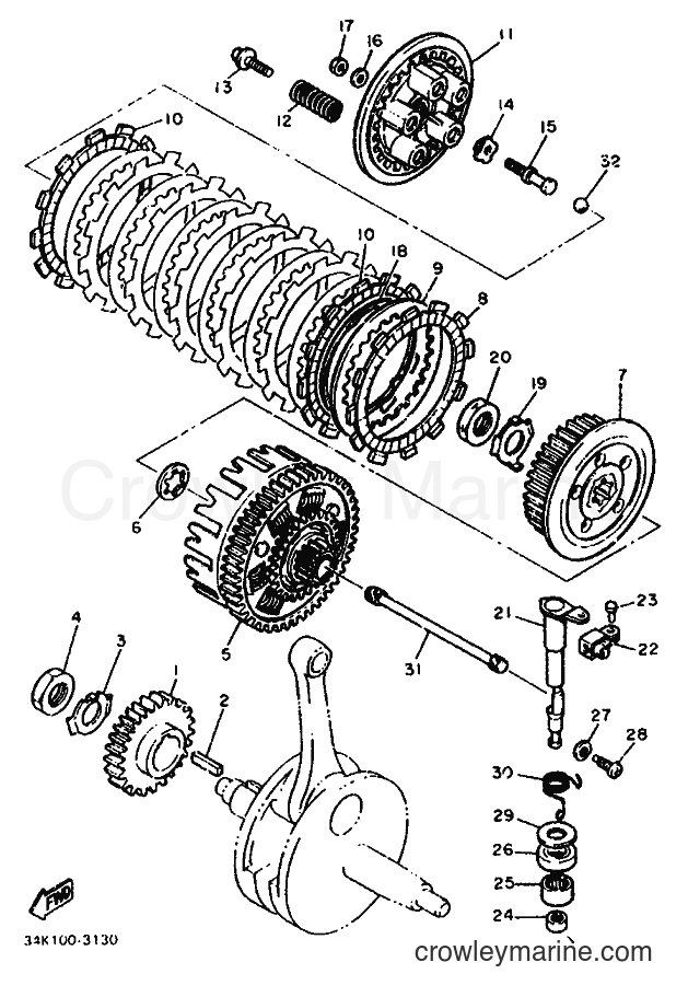 1991 Dirt Bike TT600 - TT600 (3SW3) [010] - CLUTCH