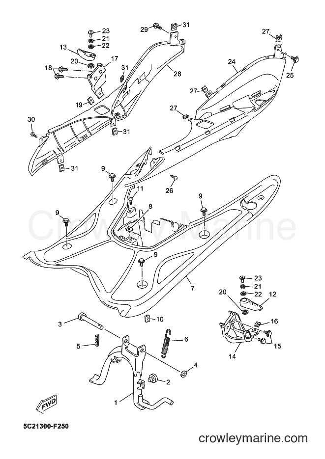 Yamaha Motors YN50 (2APH) [050] - STAND & FOOTREST