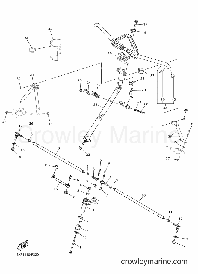 Yamaha Motors SRV10MS2 (8KT2) [010] - STEERING