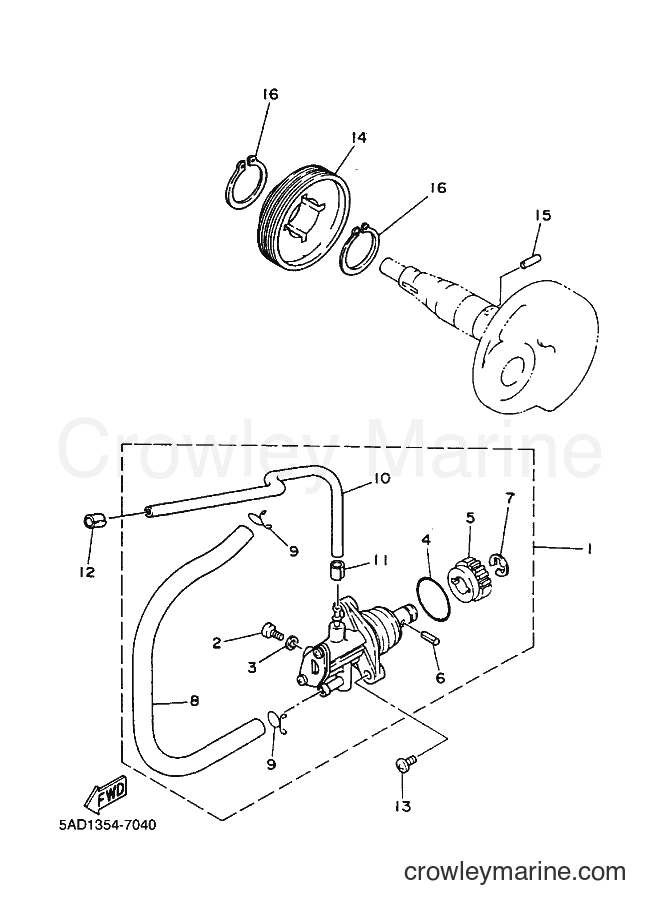 1999 Scooter YN50 - YN50 (5ADH) [010] - OIL PUMP