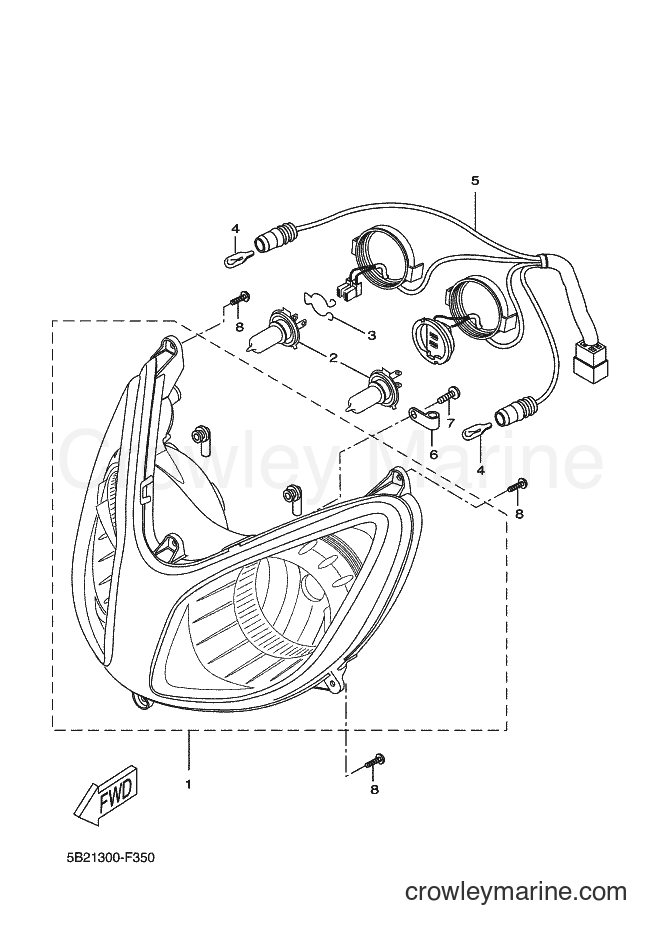 Yamaha Motors VP250 (5B2B) [020] - HEADLIGHT
