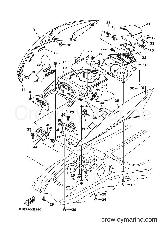 Yamaha Motors FX1000A-B (F1B7) [030] - ENGINE HATCH 1