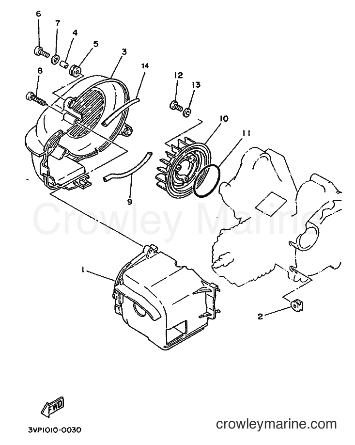 1995 Scooter YE50 - YE50 (4LN3) [999] - AIR SHROUD & FAN