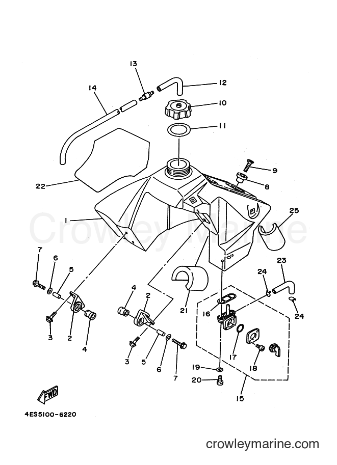 1994 Scooter YZ80LWH - YZ80LWH (4LC3) [999] - FUEL TANK