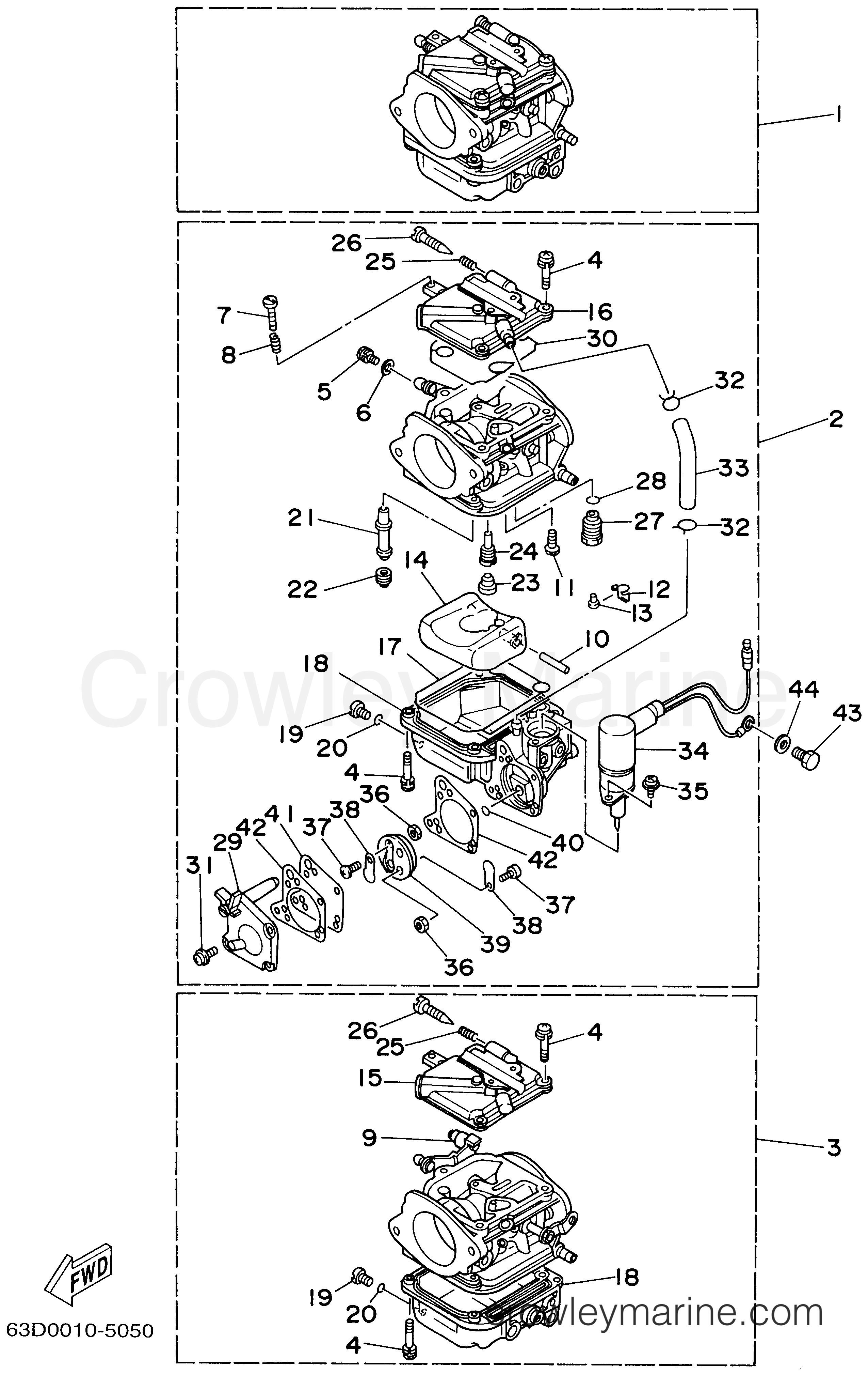 Yamaha Motors 40TLRA - CARBURETOR
