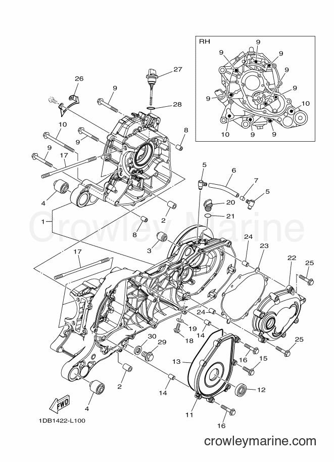 Yamaha Motors AT125FC (1DB1) [010] - CRANKCASE