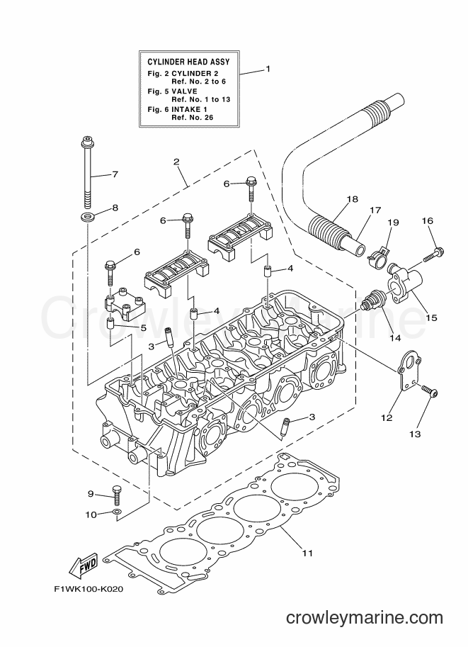 Yamaha Motors FA1800 (F2S4) [020] - CYLINDER 2