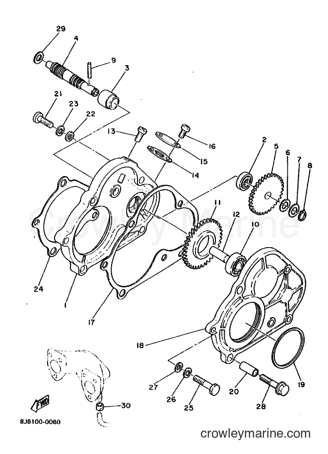 1988 Snowmobile ET340 - ET340 (83T0) [030] - PUMP DRIVE GEAR