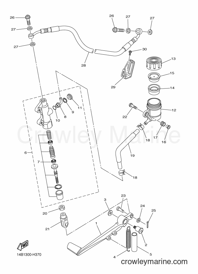 Yamaha Motors YZF-R1 (14B2) [010] - REAR MASTER CYLINDER