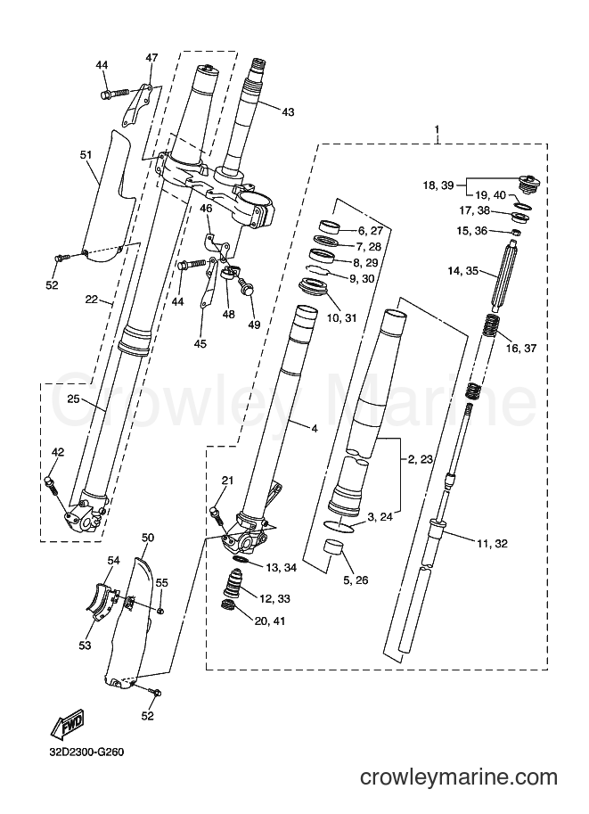 2009 Dirt Bike WR250X - WR250X (32D6) [040] - FRONT FORK