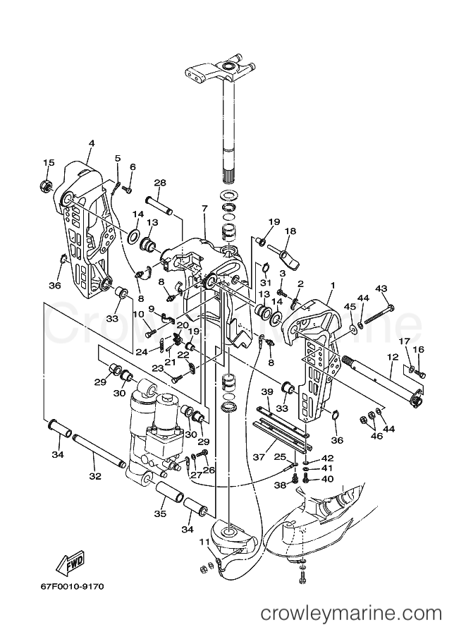 Yamaha Motors F100A (67F) [020] - BRACKET 1