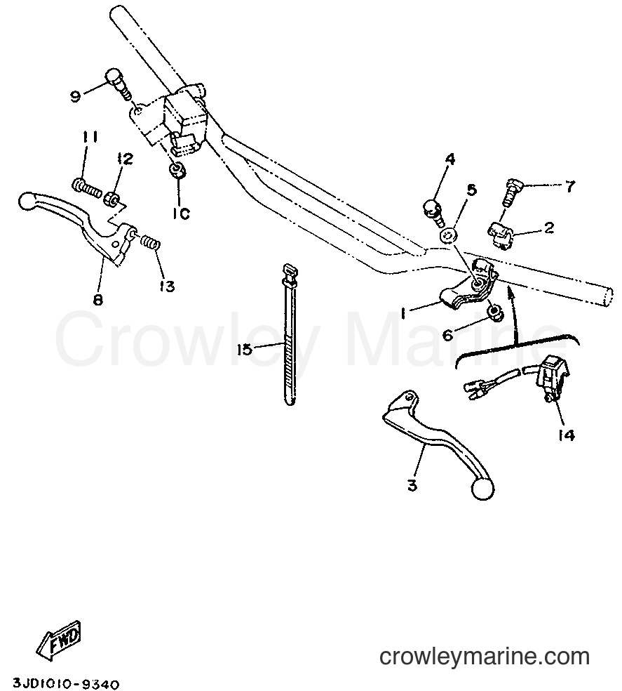1989 Dirt Bike YZ125 - YZ125 (3JD1) [99A] - HANDLE SWITCH & LEVER