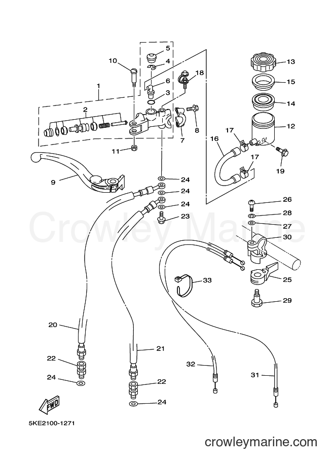 2003 Street Bike TZ250 - TZ250 (5KE4) [010] - FRONT MASTER CYLINDER