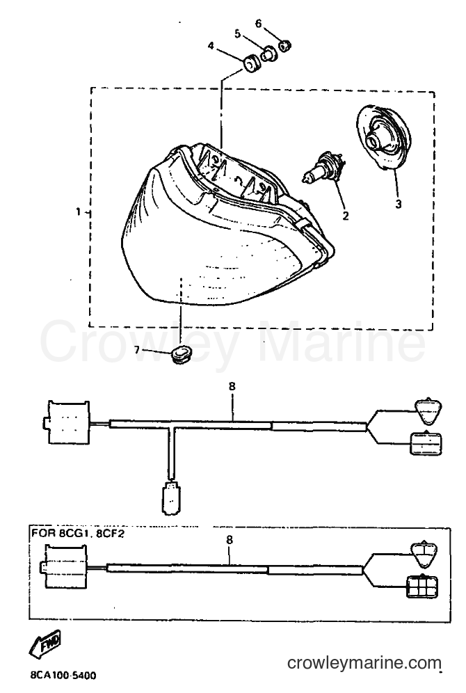 Yamaha Motors VX600ST (8CC2) [020] - HEADLIGHT