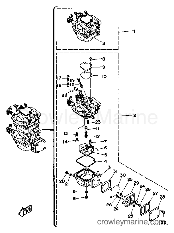 Yamaha Motors 25ESD - CARBURETOR