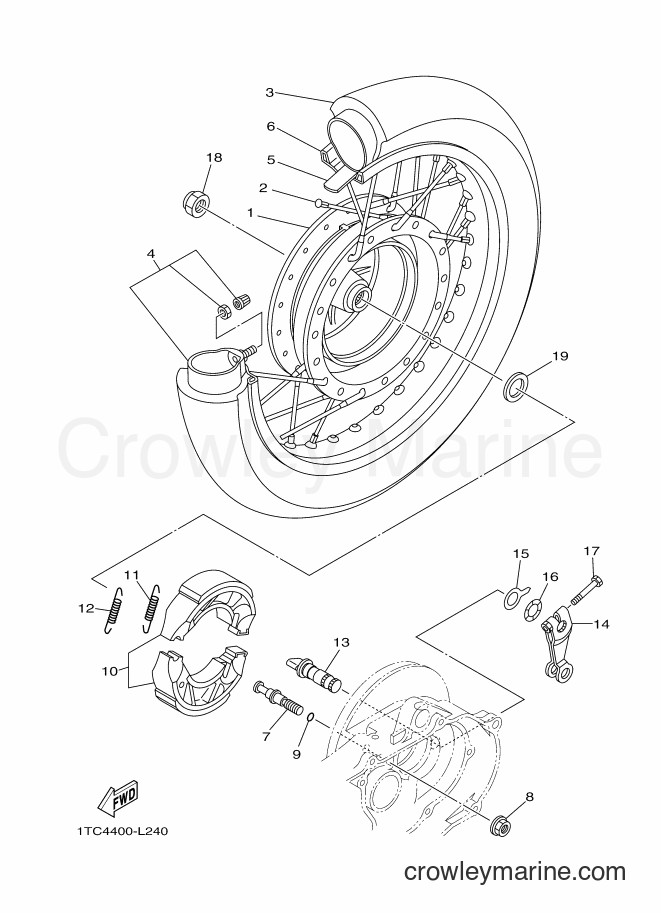 2013 Scooter AF115S - AF115S (20BB) [010] - REAR WHEEL