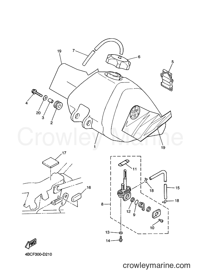 2005 Dirt Bike PW80 - PW80 (4BCF) [010] - FUEL TANK