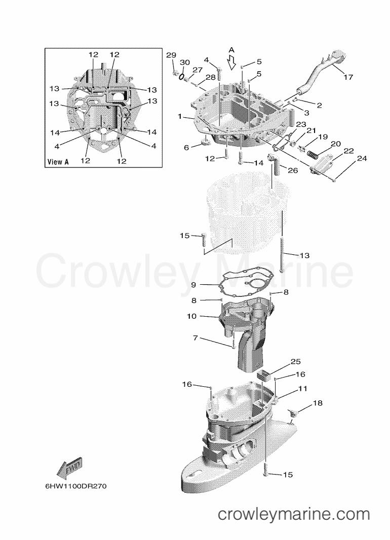 Yamaha Motors F75B (6HW1) [020] - UPPER CASING