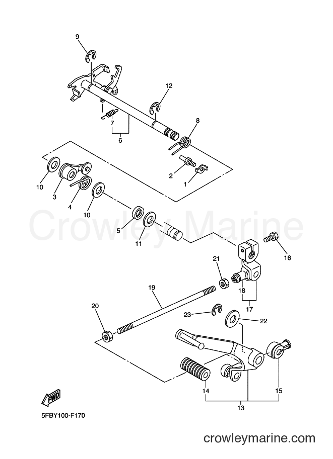 Yamaha Motors XVS400 (35C4) [010] - SHIFT SHAFT