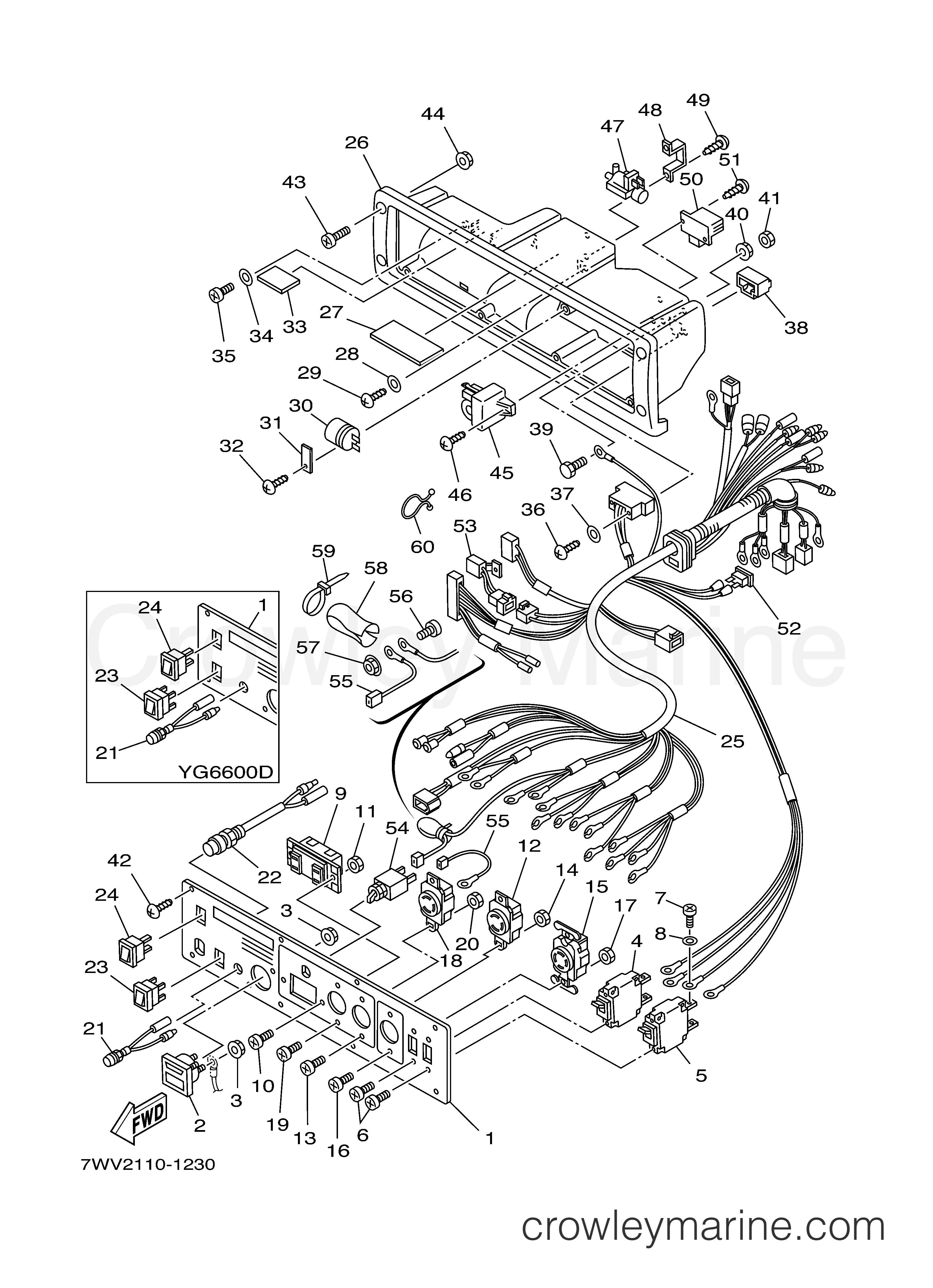 2001 Generator 5200 - YG5200DY - CONTROL BOX 4 YG6600DE YG6600