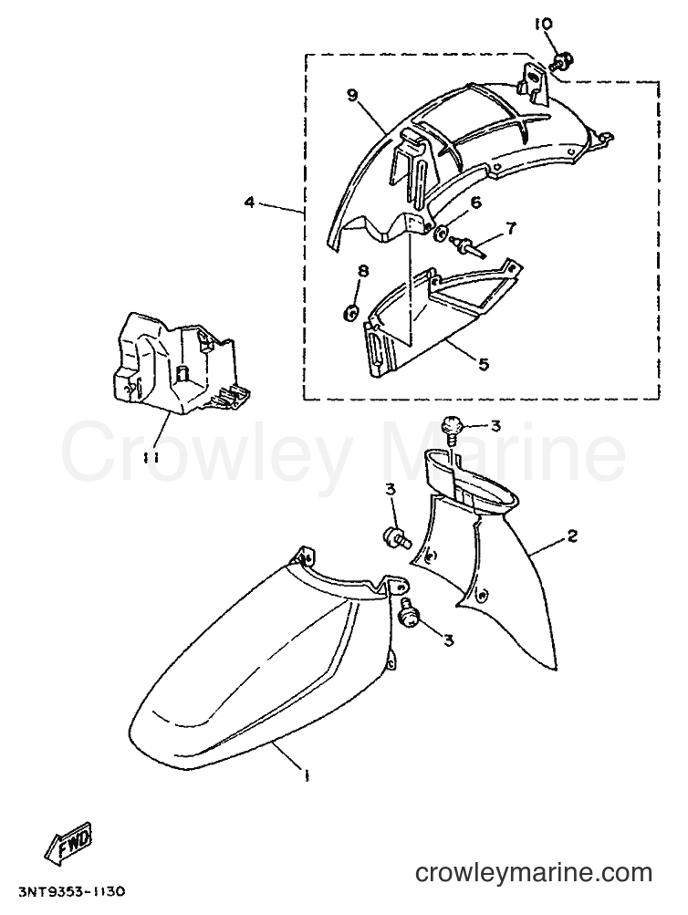 1993 Scooter CT50S - CT50S (3NT9) [999] - FRONT FENDER