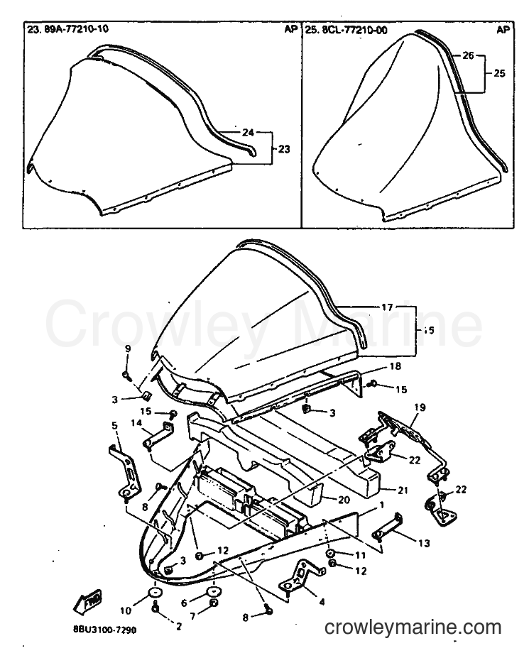 Yamaha Motors VX800 (8BU3) [020] - WINDSHIELD